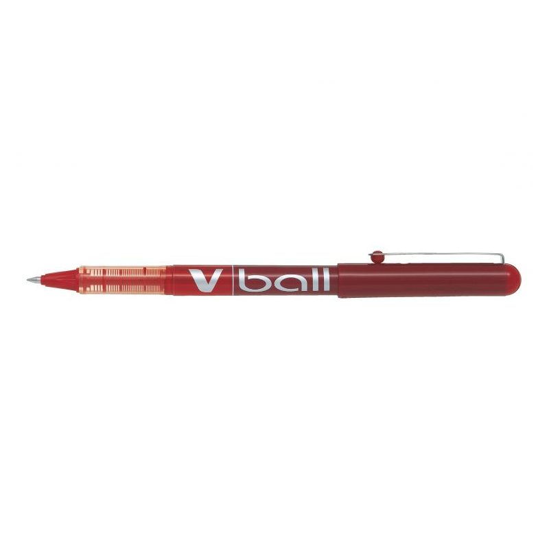 PILOT V-BALL Stylo Roller pointe métal 0,5 mm encre liquide Rouge