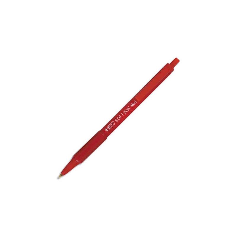 BIC SOFT FEEL CLIC Stylo à bille pointe moyenne rétractable encre Rouge BIC SOFT FEEL CLIC Stylo à bille pointe moyenne rétractable encre Rouge
