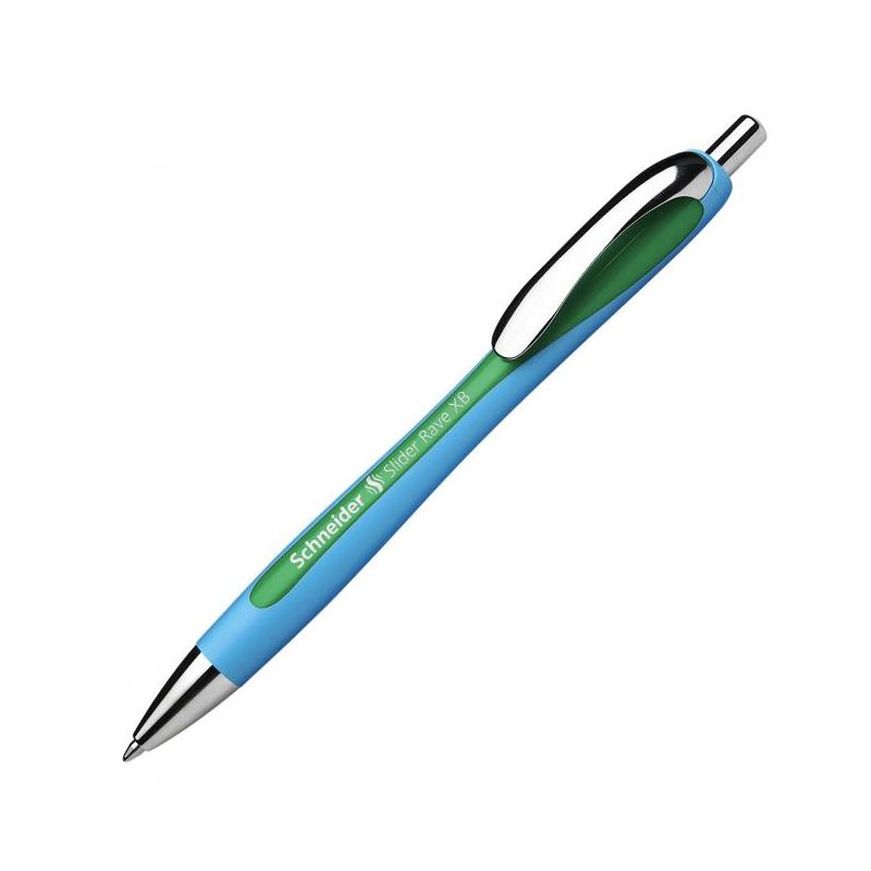 SCHNEIDER Stylo bille rétractable et rechargeable Encre indélébile Verte SCHNEIDER Stylo bille rétractable et rechargeable Encre indélébile Verte