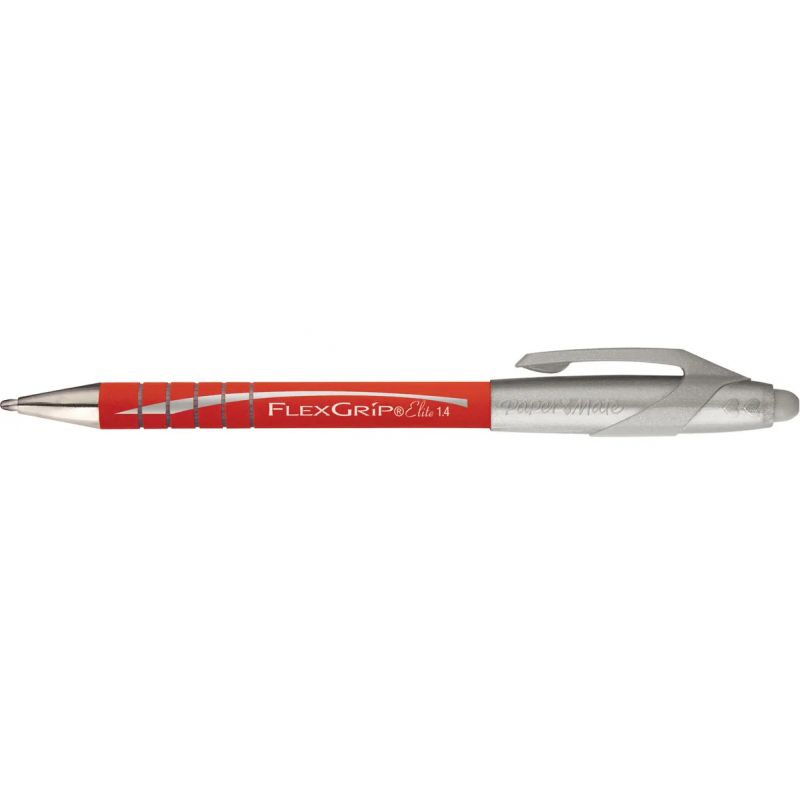 PAPERMATE FLEXGRIP ELITE Stylo bille rétractable Ecriture Large Encre Rouge PAPERMATE FLEXGRIP ELITE Stylo bille rétractable Ecriture Large Encre Rouge