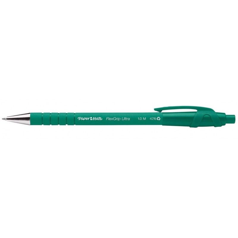 PAPERMATE FLEXGRIP ULTRA Stylo bille pointe moyenne rétractable encre Verte PAPERMATE FLEXGRIP ULTRA Stylo bille pointe moyenne rétractable encre Verte