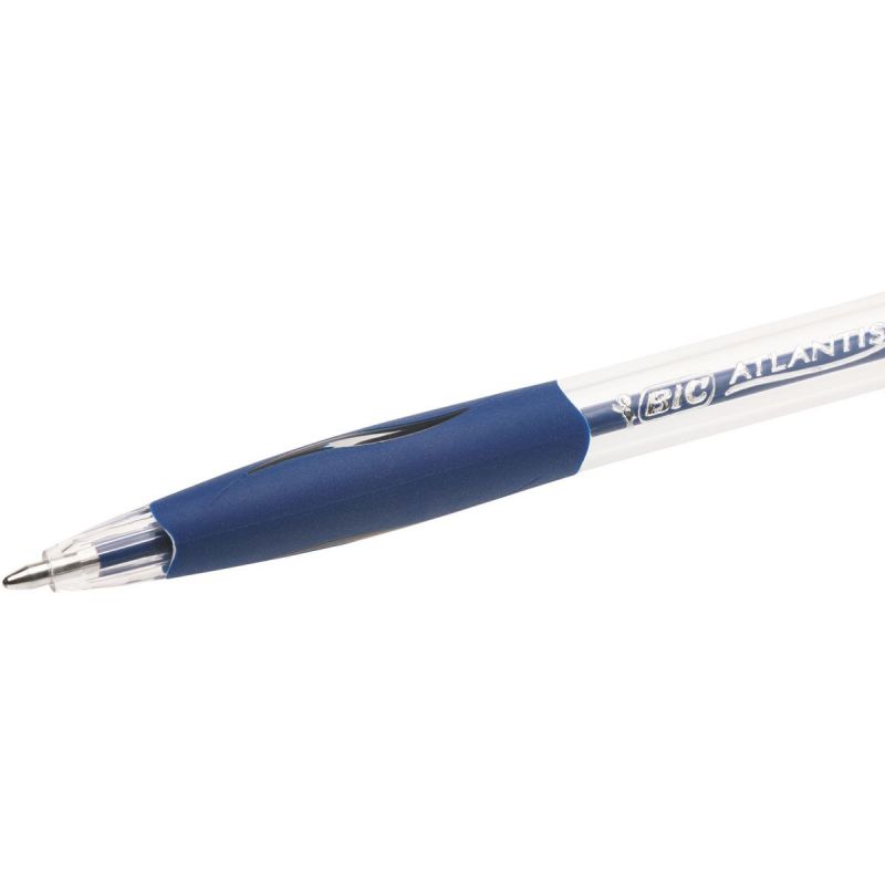 BIC ATLANTIS Stylo à bille rechargeable pointe moyenne rétractable encre Bleue BIC ATLANTIS Stylo à bille rechargeable pointe moyenne rétractable encre Bleue