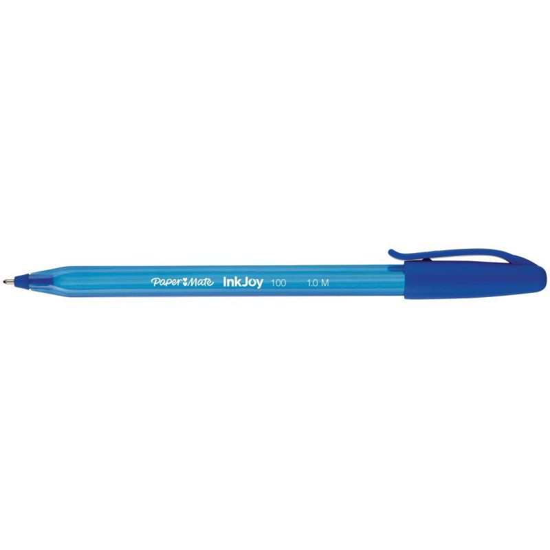 PAPERMATE INKJOY Stylo bille à capuchon Pointe moyenne Encre Bleue