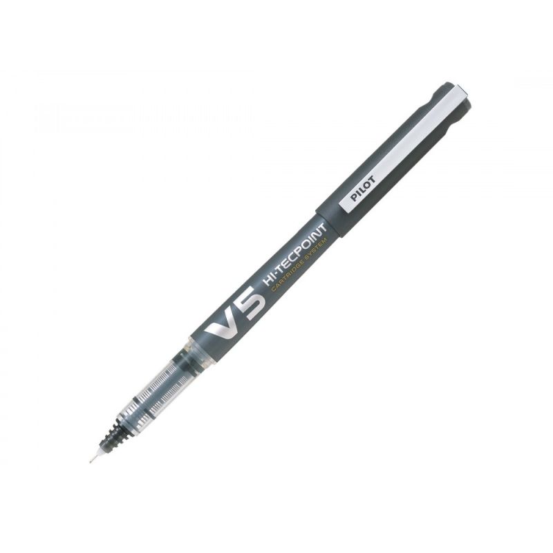 PILOT V5 HI-TECPOINT Stylo roller rechargeable pointe tubulaire Encre liquide Noire PILOT V5 HI-TECPOINT Stylo roller rechargeable pointe tubulaire Encre liquide Noire