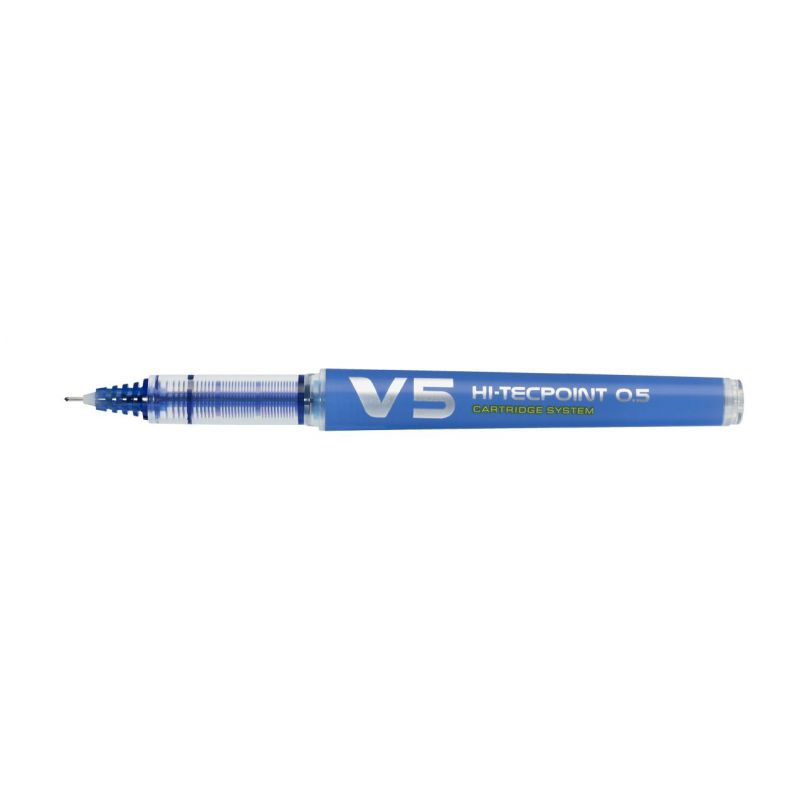 PILOT V5 HI-TECPOINT Stylo roller rechargeable pointe tubulaire Encre liquide Bleue PILOT V5 HI-TECPOINT Stylo roller rechargeable pointe tubulaire Encre liquide Bleue