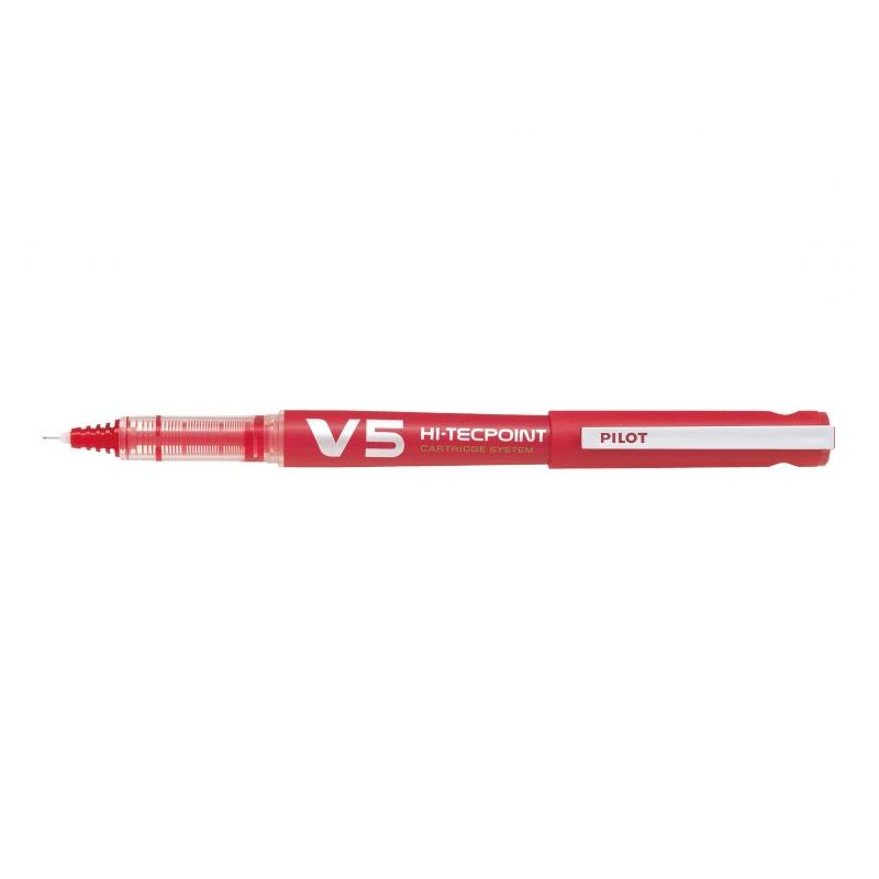 PILOT V5 HI-TECPOINT Stylo roller rechargeable pointe tubulaire Encre liquide Rouge PILOT V5 HI-TECPOINT Stylo roller rechargeable pointe tubulaire Encre liquide Rouge