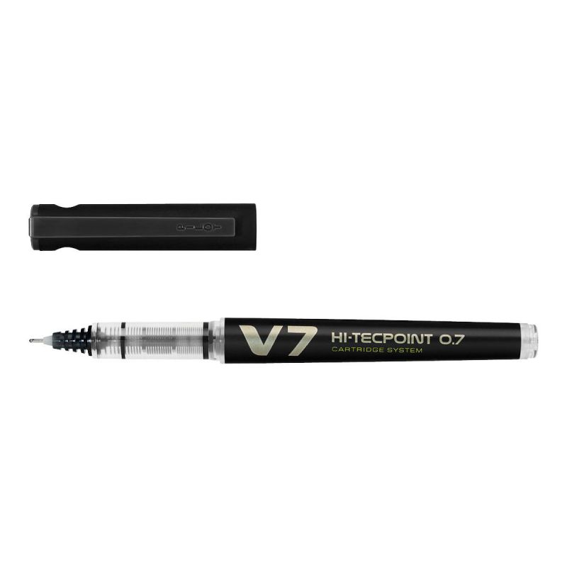 PILOT V5 HI-TECPOINT Stylo roller rechargeable pointe tubulaire Encre liquide Noire PILOT V5 HI-TECPOINT Stylo roller rechargeable pointe tubulaire Encre liquide Noire
