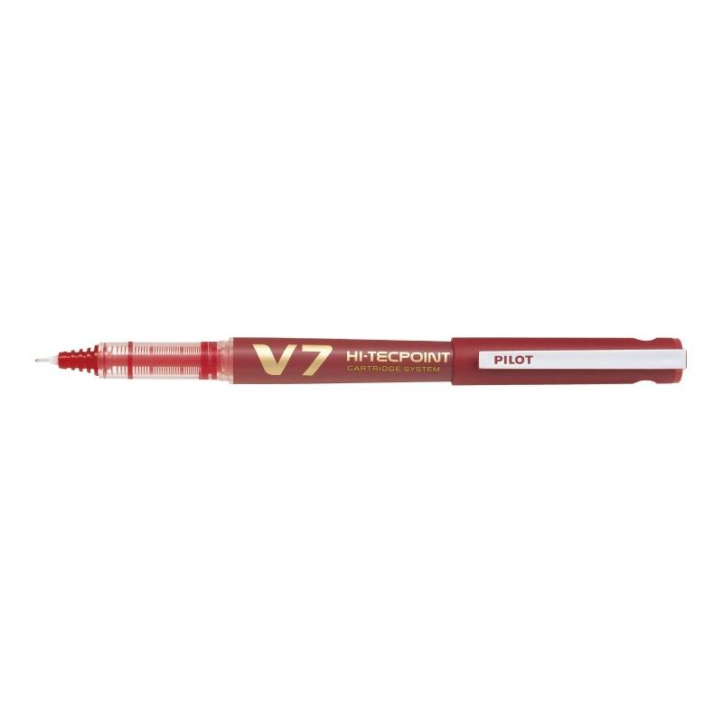 PILOT V7 HI-TECPOINT Stylo roller rechargeable pointe tubulaire Encre liquide Rouge PILOT V7 HI-TECPOINT Stylo roller rechargeable pointe tubulaire Encre liquide Rouge