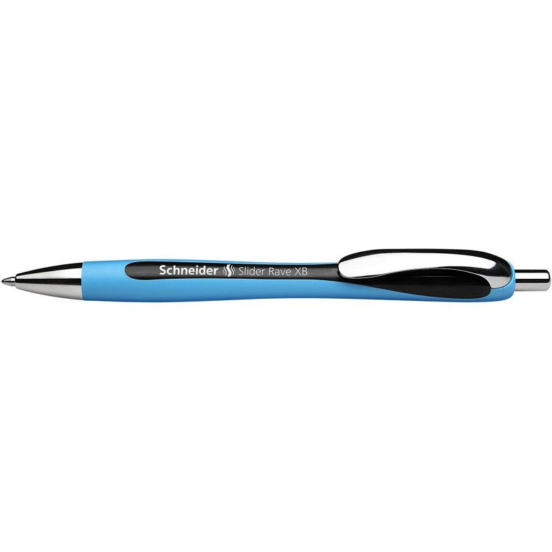 SCHNEIDER SLIDER RAVE Stylo bille rétractable et rechargeable pointe extra large Encre indélébile Noire SCHNEIDER SLIDER RAVE Stylo bille rétractable et rechargeable pointe extra large Encre indélébile Noire