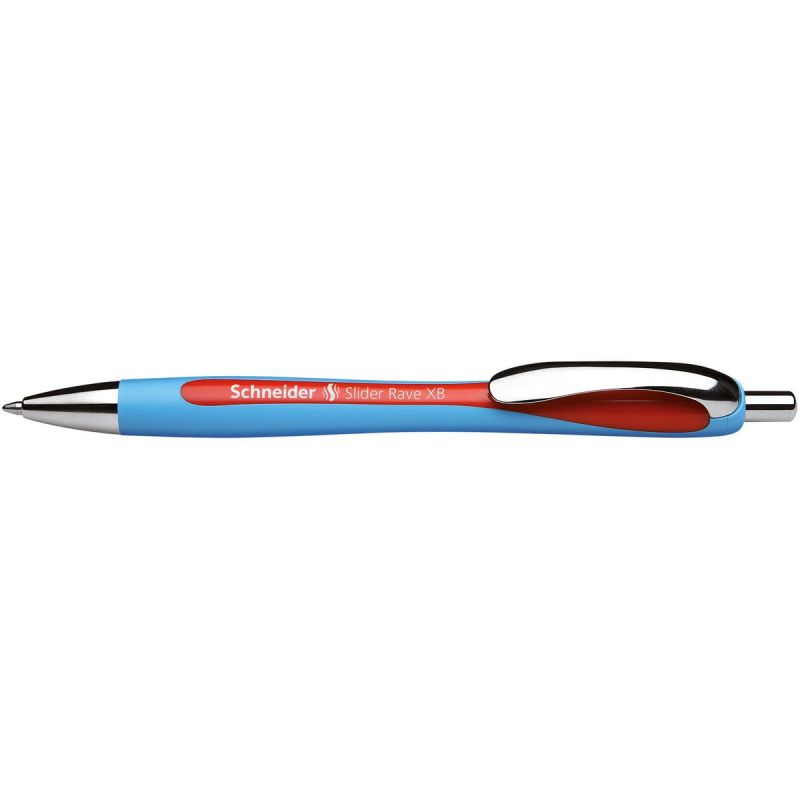 SCHNEIDER SLIDER RAVE Stylo bille rétractable et rechargeable Pointe extra large Encre indélébile Rouge SCHNEIDER SLIDER RAVE Stylo bille rétractable et rechargeable Pointe extra large Encre indélébile Rouge