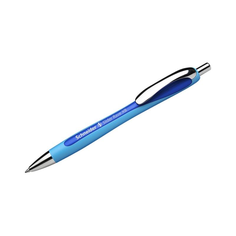 SCHNEIDER SLIDER RAVE Stylo bille rétractable et rechargeable Pointe extra large Encre indélébile Bleue SCHNEIDER SLIDER RAVE Stylo bille rétractable et rechargeable Pointe extra large Encre indélébile Bleue
