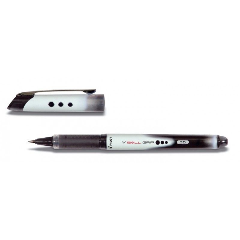 PILOT V-BALL GRIP Stylo roller pointe métal Encre liquide Noire PILOT V-BALL GRIP Stylo roller pointe métal Encre liquide Noire
