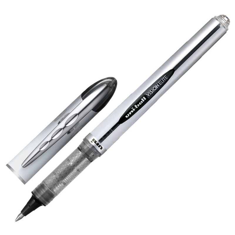 UNI-BALL VISION ELITE Stylo roller pointe métal moyenne Encre liquide Noire UNI-BALL VISION ELITE Stylo roller pointe métal moyenne Encre liquide Noire