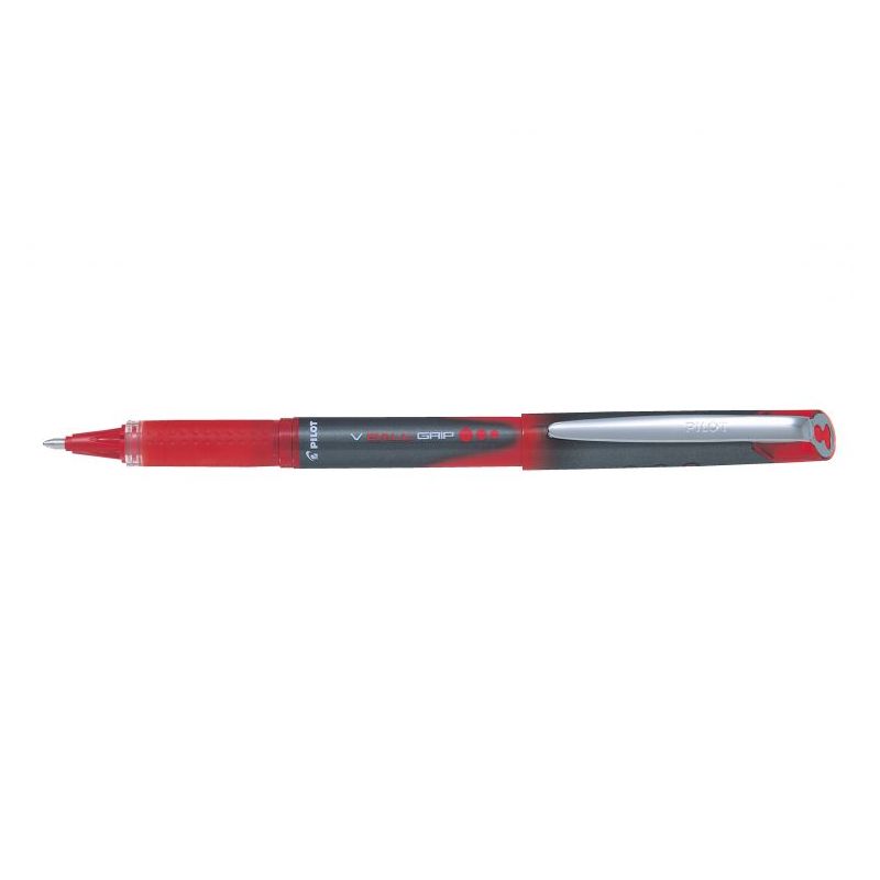 PILOT V-BALL GRIP Stylo roller pointe métal 1 mm encre liquide Rouge PILOT V-BALL GRIP Stylo roller pointe métal 1 mm encre liquide Rouge