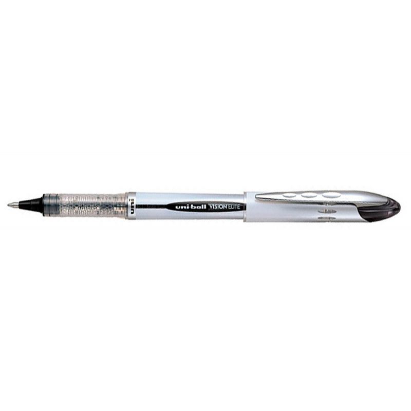 UNI-BALL VISION ELITE Stylo roller pointe métal moyenne encre liquide Bleue-Noire UNI-BALL VISION ELITE Stylo roller pointe métal moyenne encre liquide Bleue-Noire