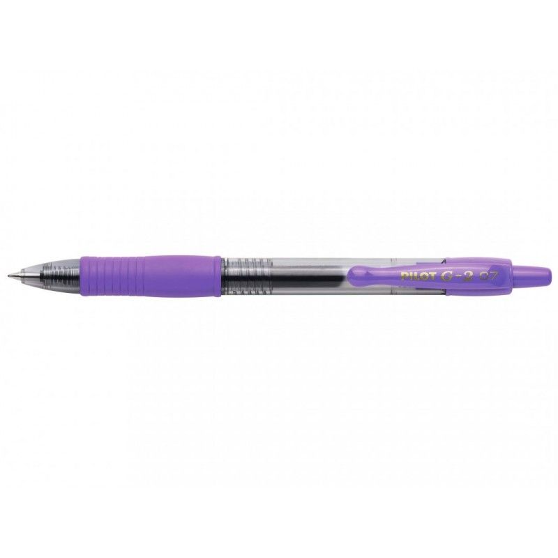 PILOT G2 Stylo bille pointe moyenne rétractable encre gel Violette PILOT G2 Stylo bille pointe moyenne rétractable encre gel Violette
