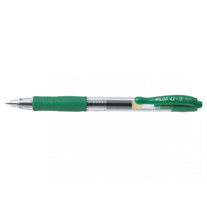 PILOT G2 Stylo à bille pointe fine rétractable encre gel Verte PILOT G2 Stylo à bille pointe fine rétractable encre gel Verte