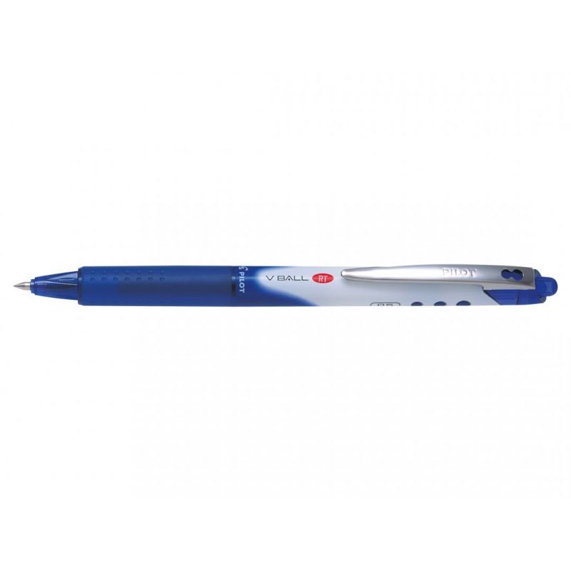 PILOT V BALL RT 05 Stylo roller pointe métal rétractable fine Encre liquide Bleue