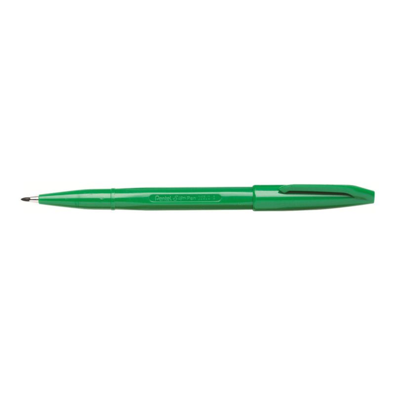 PENTEL SIGN PEN Stylo feutre pointe en nylon largeur de trait 0,8 mm encre Verte PENTEL SIGN PEN Stylo feutre pointe en nylon largeur de trait 0,8 mm encre Verte