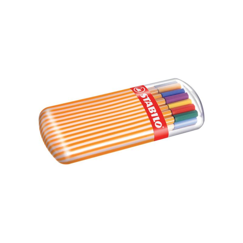 STABILO POINT 88 Etui refermable 20 feutres Pointe extra fine Coloris assortis STABILO POINT 88 Etui refermable 20 feutres Pointe extra fine Coloris assortis