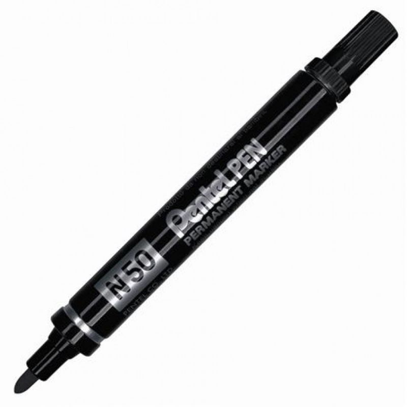 PENTEL N50 Marqueur permanent Pointe Ogive encre Noire indélébile PENTEL N50 Marqueur permanent Pointe Ogive encre Noire indélébile