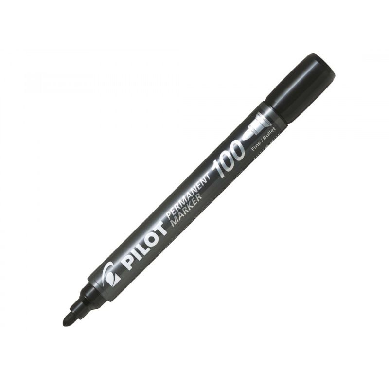 PILOT Marqueur permanent MARKER 100 pointe conique fine encre Noir PILOT Marqueur permanent MARKER 100 pointe conique fine encre Noir