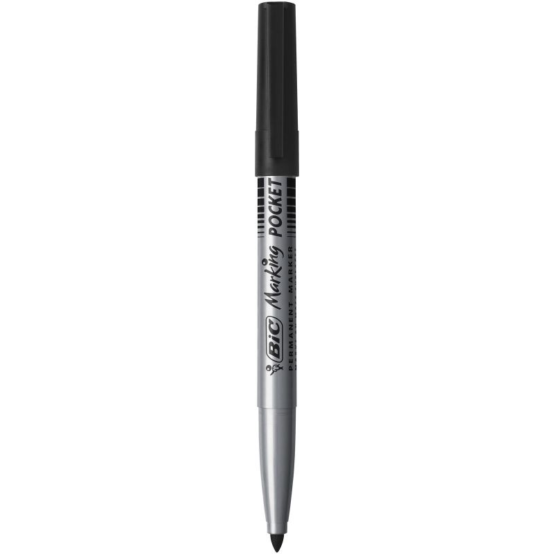 BIC Marqueur permanent pointe fine ogive encre à base d'alcool Noire BIC Marqueur permanent pointe fine ogive encre à base d'alcool Noire