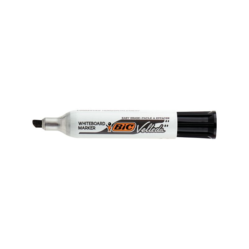 BIC VELLEDA 1711 Marqueur effaçable à sec Pointe ogive Encre Noire BIC VELLEDA 1711 Marqueur effaçable à sec Pointe ogive Encre Noire