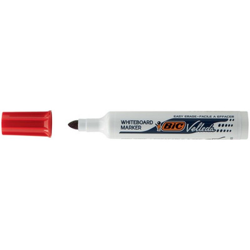 BIC VELLEDA 1711 Marqueur effaçable à sec Pointe ogive Encre Rouge BIC VELLEDA 1711 Marqueur effaçable à sec Pointe ogive Encre Rouge