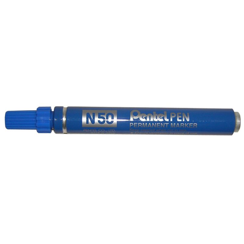 PENTEL N50 Marqueur permanent pointe ogive Encre Bleue indélébile PENTEL N50 Marqueur permanent pointe ogive Encre Bleue indélébile