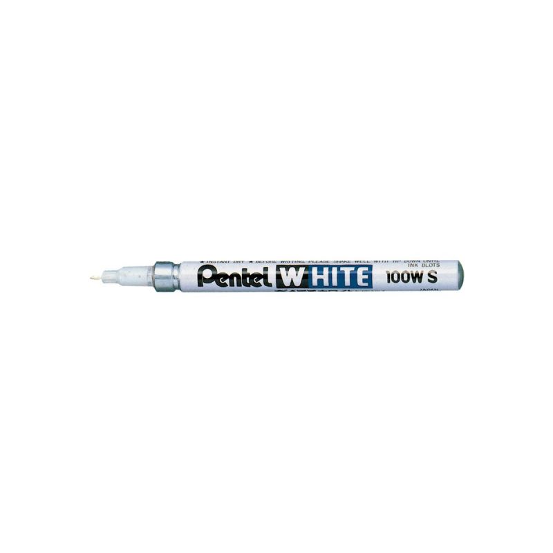 PENTEL Marqueur peinture pointe ogive fine coloris Blanc WHITE 100WS PENTEL Marqueur peinture pointe ogive fine coloris Blanc WHITE 100WS