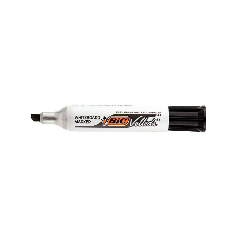 BIC VELLEDA 1781 Marqueur effaçable à sec Pointe biseau Encre Noire BIC VELLEDA 1781 Marqueur effaçable à sec Pointe biseau Encre Noire
