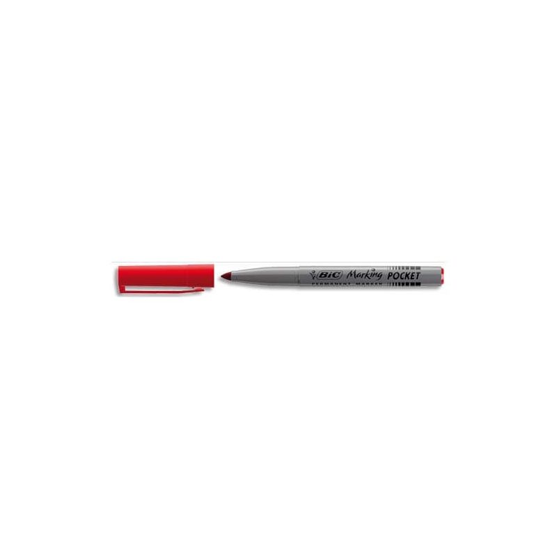 BIC Marqueur permanent pointe fine ogive Encre à base d'alcool Rouge BIC Marqueur permanent pointe fine ogive Encre à base d'alcool Rouge