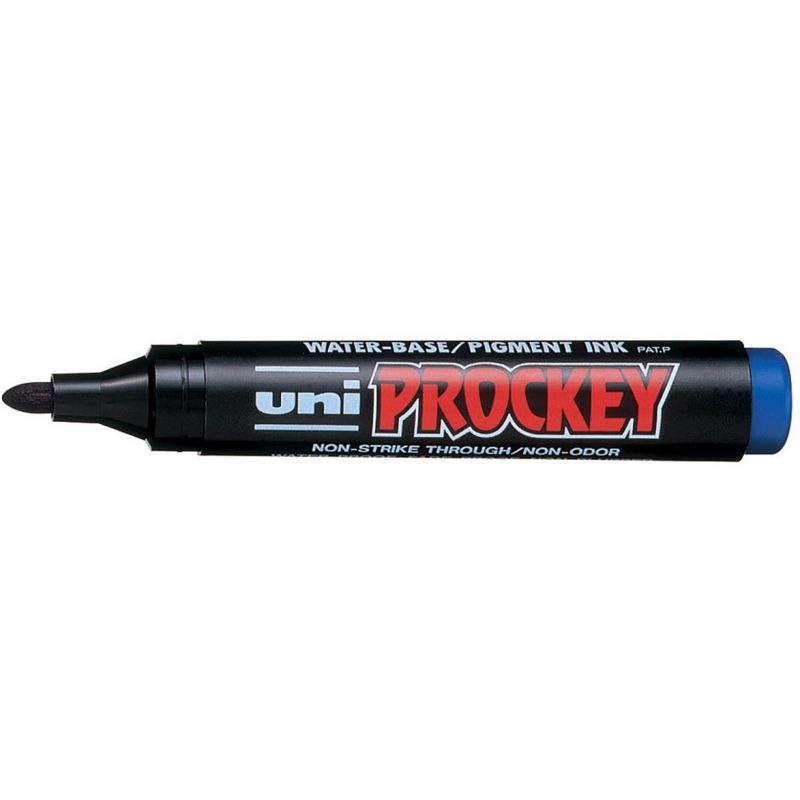 UNI-BALL Marqueur permanent Pointe ogive Encre pigmentée à base d'eau Bleue