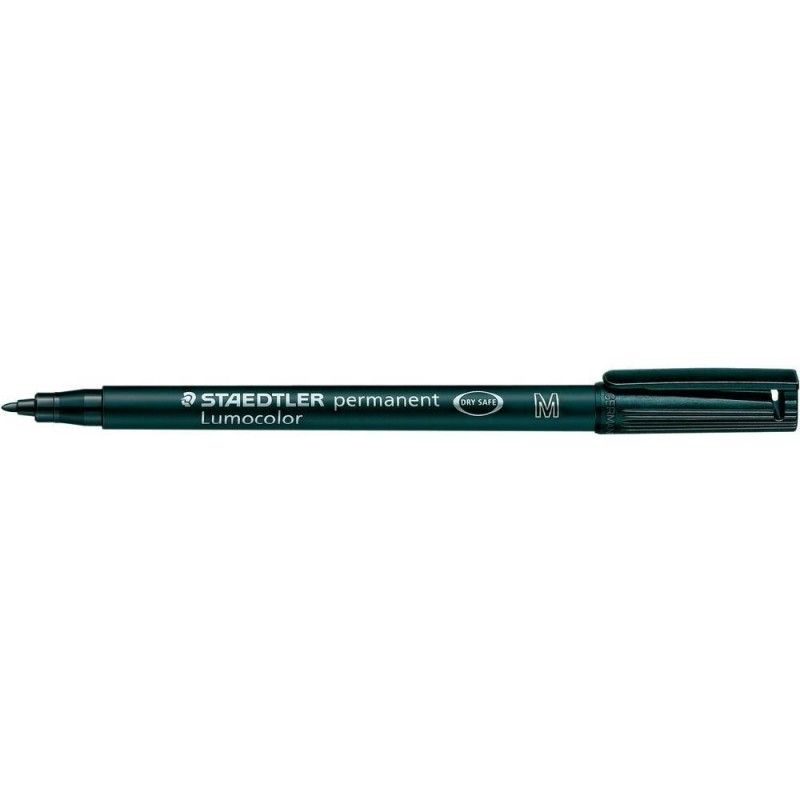 STAEDTLER LUMOCOLOR Feutre pointe moyenne encre permanente Noire STAEDTLER LUMOCOLOR Feutre pointe moyenne encre permanente Noire