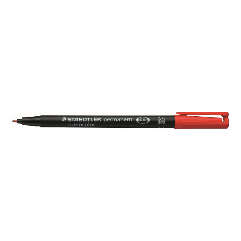 STAEDTLER LUMOCOLOR Feutre pointe moyenne encre permanente Rouge STAEDTLER LUMOCOLOR Feutre pointe moyenne encre permanente Rouge