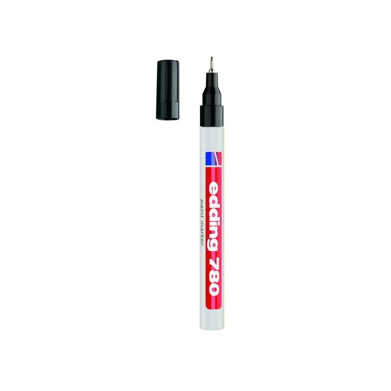 EDDING 780 Marqueur peinture laque Noir Pointe extra fine EDDING 780 Marqueur peinture laque Noir Pointe extra fine