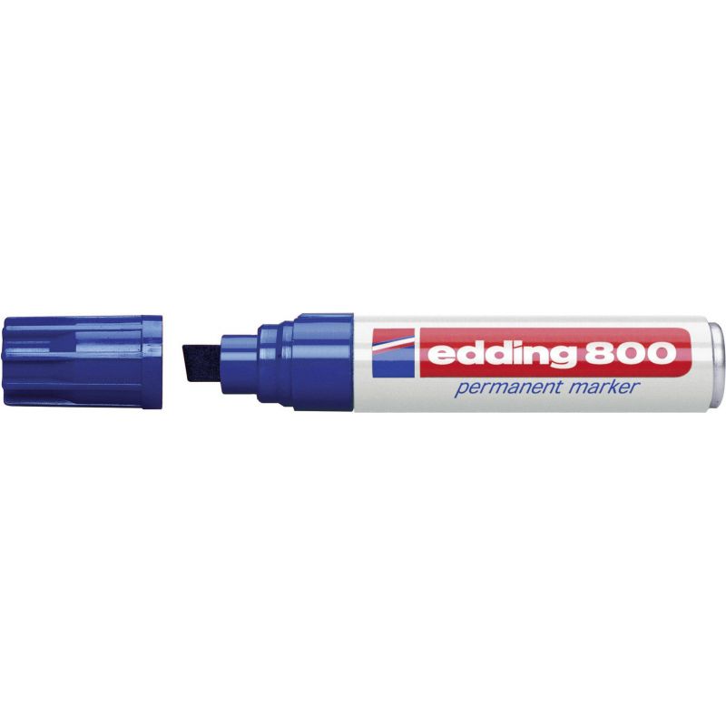 EDDING 800 Marqueur permanent pointe biseautée coloris Bleu EDDING 800 Marqueur permanent pointe biseautée coloris Bleu