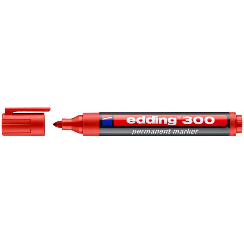 EDDING 300 Marqueur permanent pointe ogive Coloris rouge EDDING 300 Marqueur permanent pointe ogive Coloris rouge