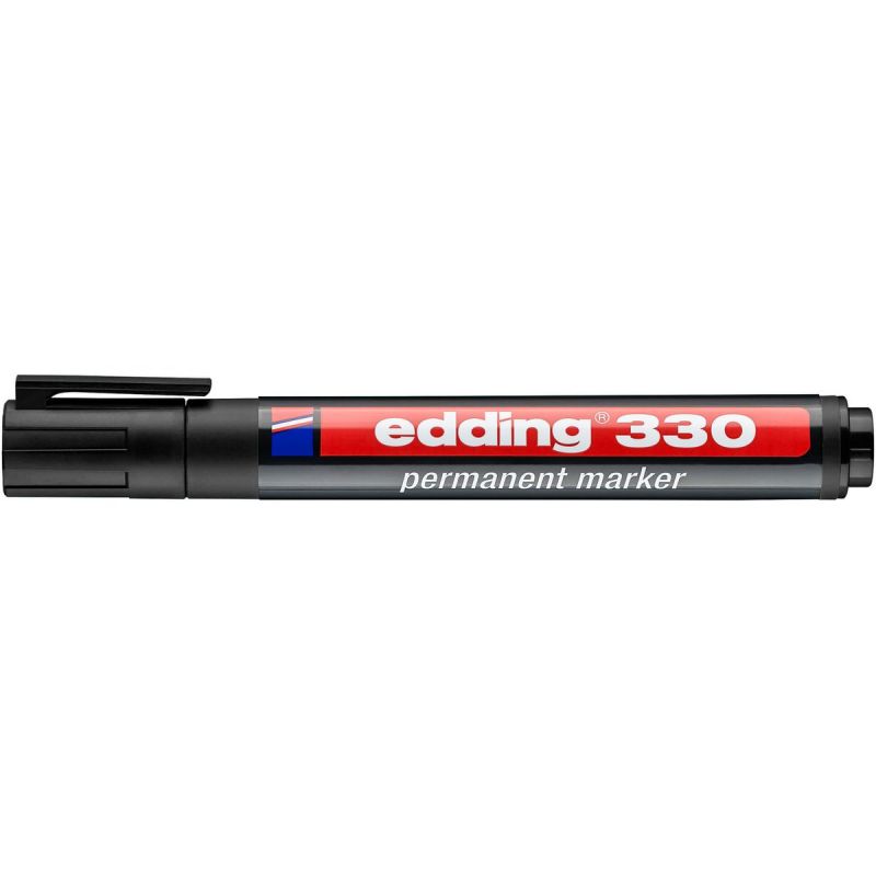 EDDING 330 Marqueur permanent Pointe biseautée coloris Noir EDDING 330 Marqueur permanent Pointe biseautée coloris Noir
