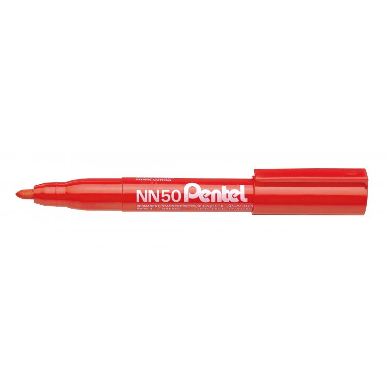 PENTEL NN50 Marqueur permanent pointe ogive encre Rouge formule écologique PENTEL NN50 Marqueur permanent pointe ogive encre Rouge formule écologique