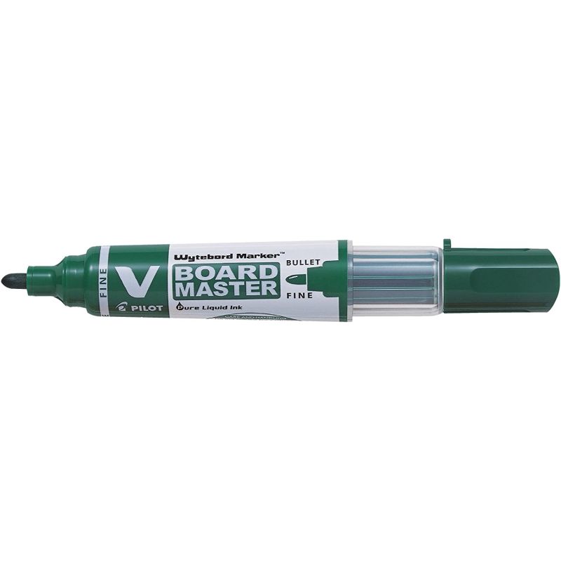 PILOT VBOARD MASTER Marqueur effaçable à sec Pointe ogive fine Encre verte PILOT VBOARD MASTER Marqueur effaçable à sec Pointe ogive fine Encre verte