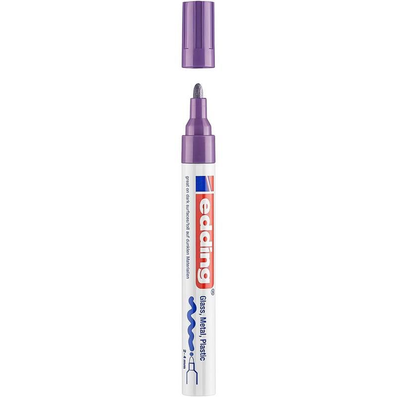 EDDING Marqueur peinture Pointe moyenne encre permanente laquée violette EDDING Marqueur peinture Pointe moyenne encre permanente laquée violette