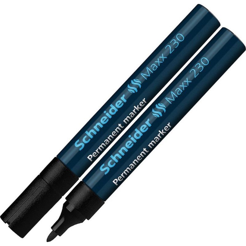 SCHNEIDER MAXX 230 Marqueur permanent pointe ogive Encre Noire à faible odeur SCHNEIDER MAXX 230 Marqueur permanent pointe ogive Encre Noire à faible odeur