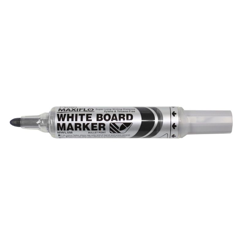 PENTEL MAXIFLO Marqueur effaçable à sec pointe ogive large encre liquide Noire PENTEL MAXIFLO Marqueur effaçable à sec pointe ogive large encre liquide Noire