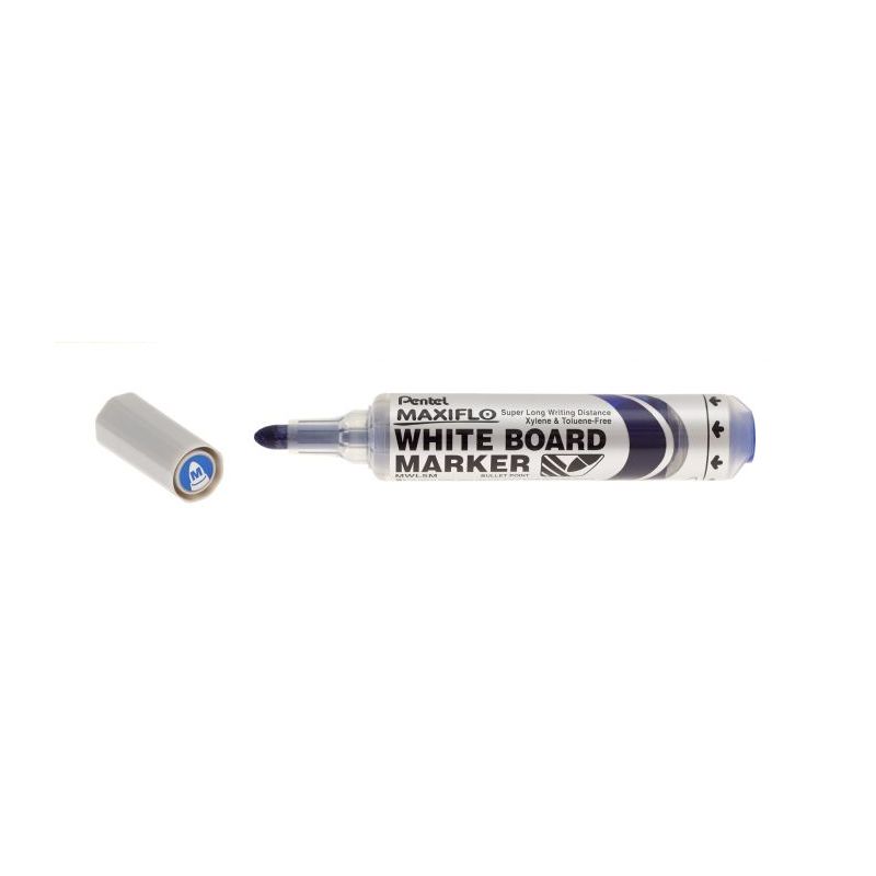 PENTEL MAXIFLO Marqueur effaçable à sec pointe ogive large encre liquide Bleue PENTEL MAXIFLO Marqueur effaçable à sec pointe ogive large encre liquide Bleue