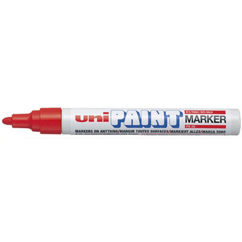 UNI-BALL PAINT Marqueur peinture à base d'huile indélébile pointe moyenne ogive Coloris Rouge UNI-BALL PAINT Marqueur peinture à base d'huile indélébile pointe moyenne ogive Coloris Rouge