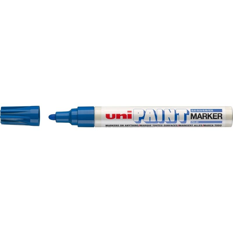 UNI-BALL PAINT Marqueur peinture à base d'huile indélébile pointe moyenne ogive Coloris Bleu UNI-BALL PAINT Marqueur peinture à base d'huile indélébile pointe moyenne ogive Coloris Bleu