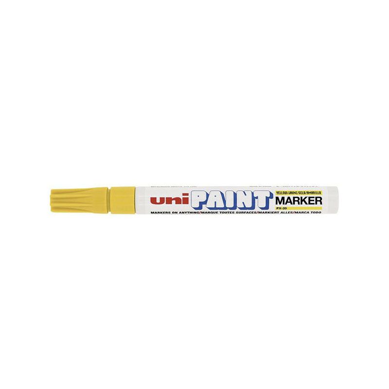 UNI-BALL PAINT Marqueur peinture à base d'huile indélébile pointe moyenne ogive Coloris jaune UNI-BALL PAINT Marqueur peinture à base d'huile indélébile pointe moyenne ogive Coloris jaune