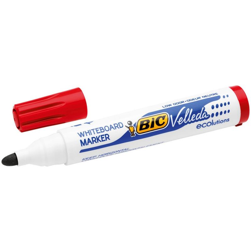 BIC VELLEDA 1701 Marqueur effaçable à sec pour tableaux Blancs pointe ogive encre rouge BIC VELLEDA 1701 Marqueur effaçable à sec pour tableaux Blancs pointe ogive encre rouge